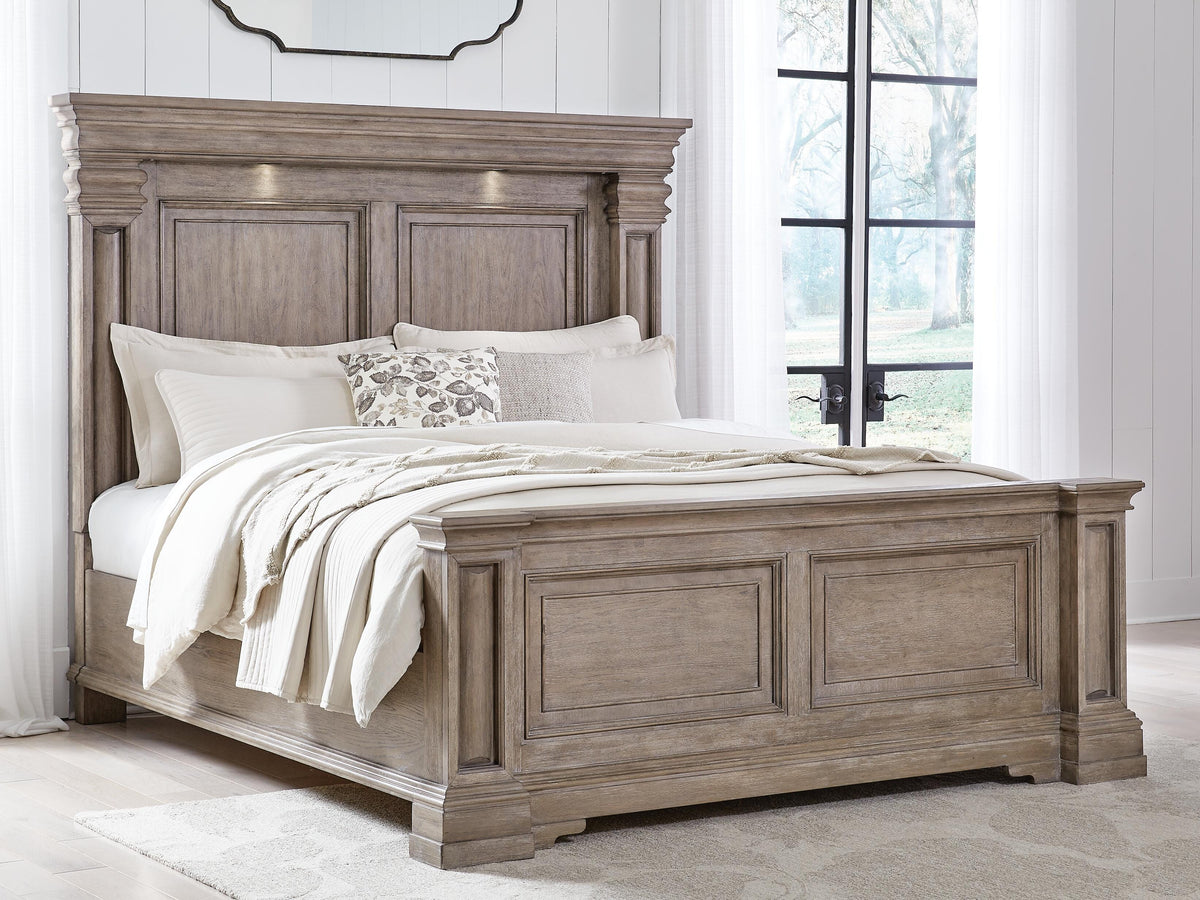 Blairhurst Panel Bed - Light Grayish Brown  (B916-SI) - Image 2