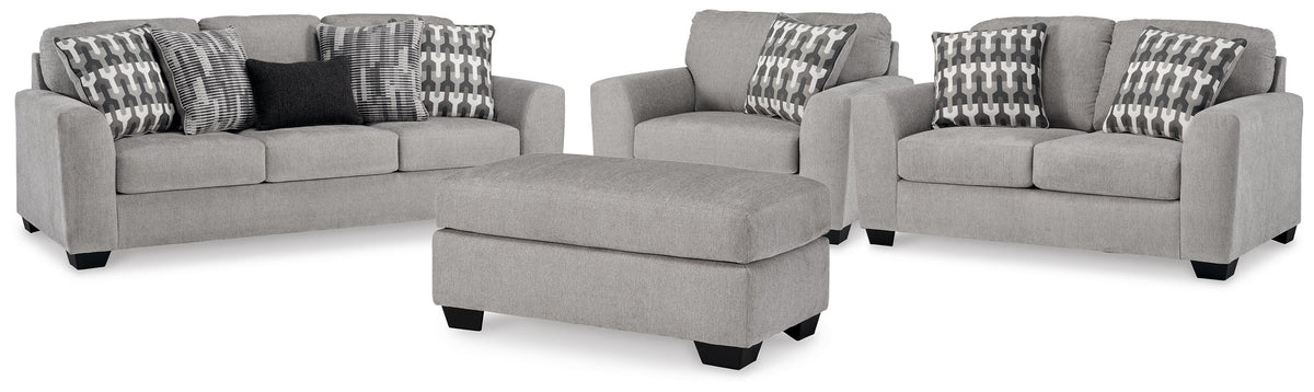 Avenal Park Sofa, Loveseat, Oversized Chair and Ottoman (50805-SI)