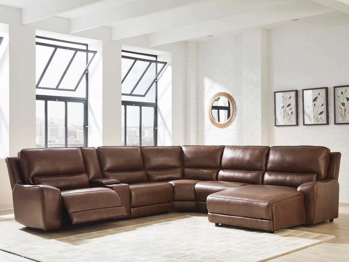 DeepWakes 6-Piece Power Reclining Sectional with Chaise (PCU62607-SI) - Image 2