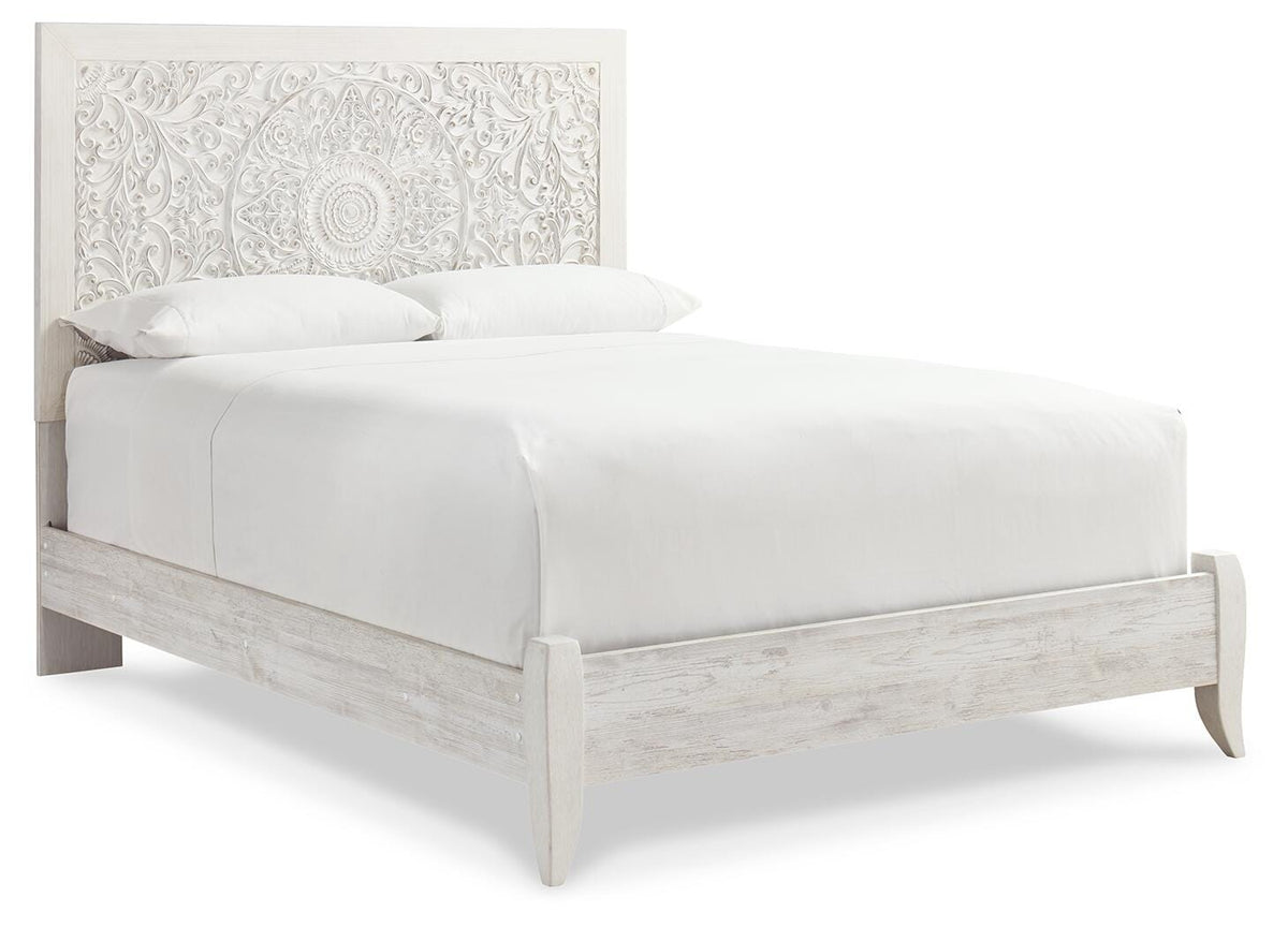Paxberry Panel Headboard - Whitewash  (B181-SI) - Image 3