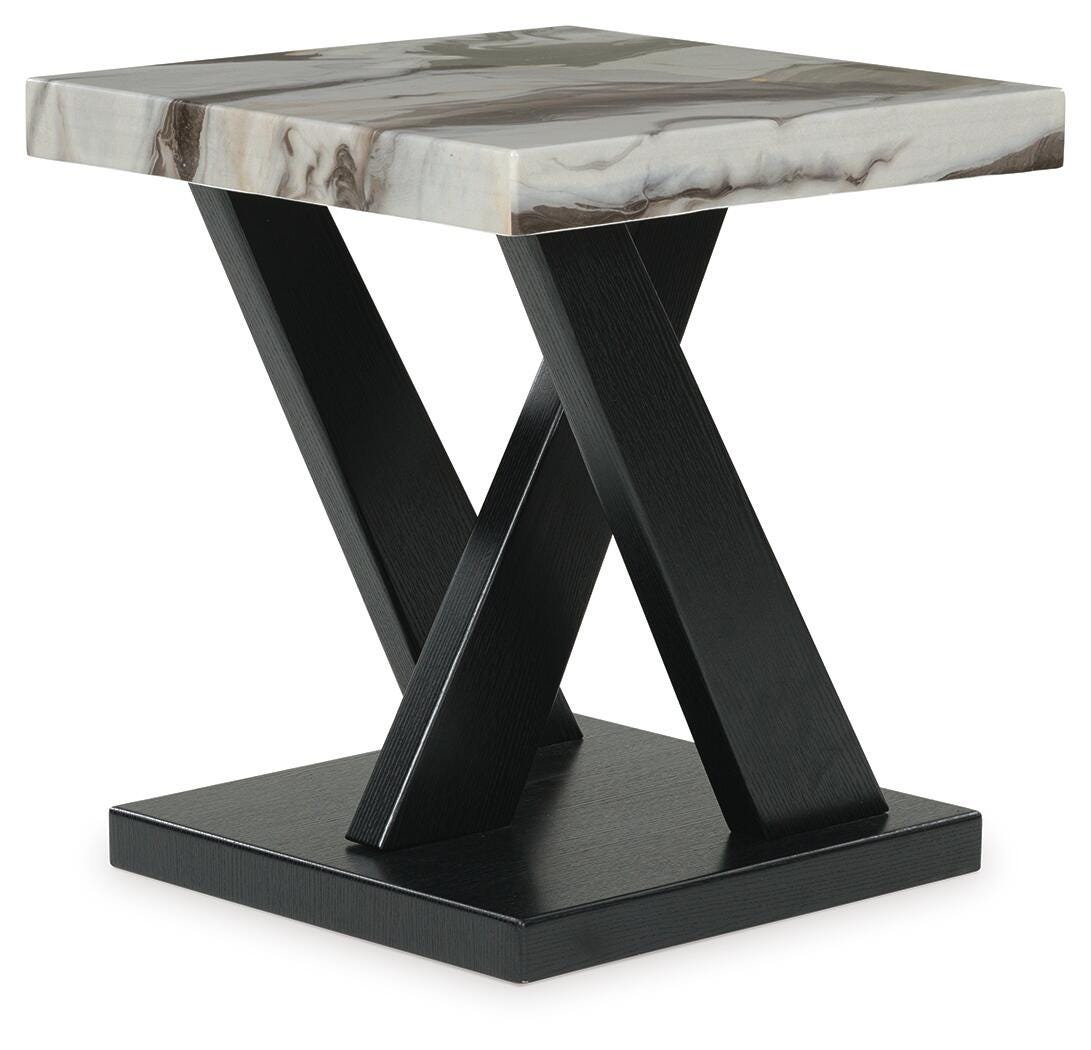 Cendill Table (Set of 3) - Dark Brown/White/Black  (T403-SI) - Image 5