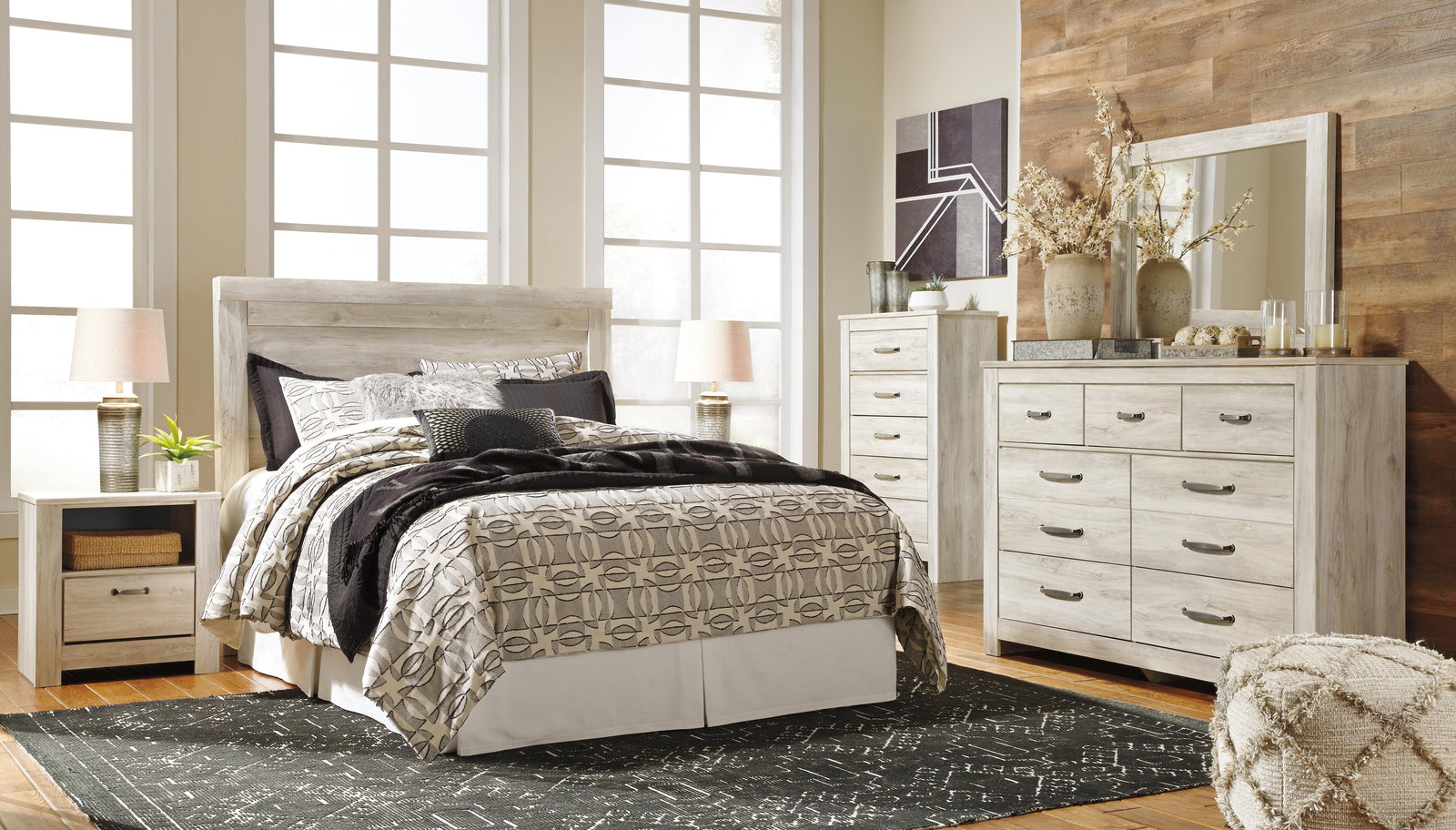 Bellaby Panel Headboard - Whitewash  (B331-SI) - Image 15