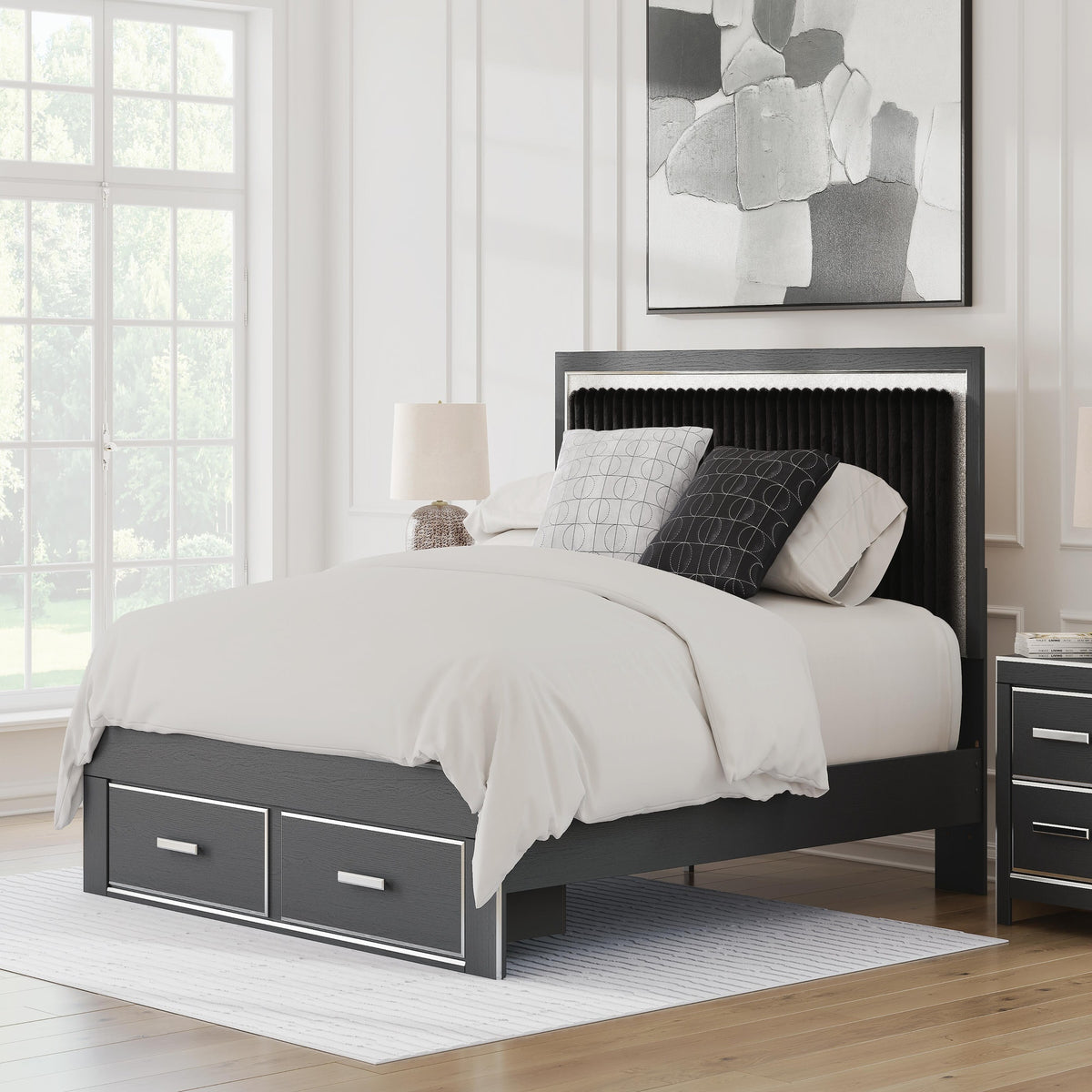 Zuraleus King Storage Bed, Dresser, Mirror, Chest and Nightstand (PCB3380-SI) - Image 37