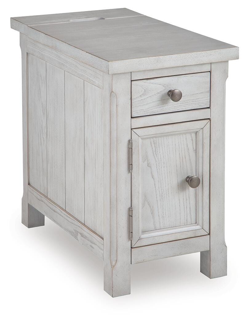 Robbinsdale Chairside End Table - Antique White  (T729-SI)