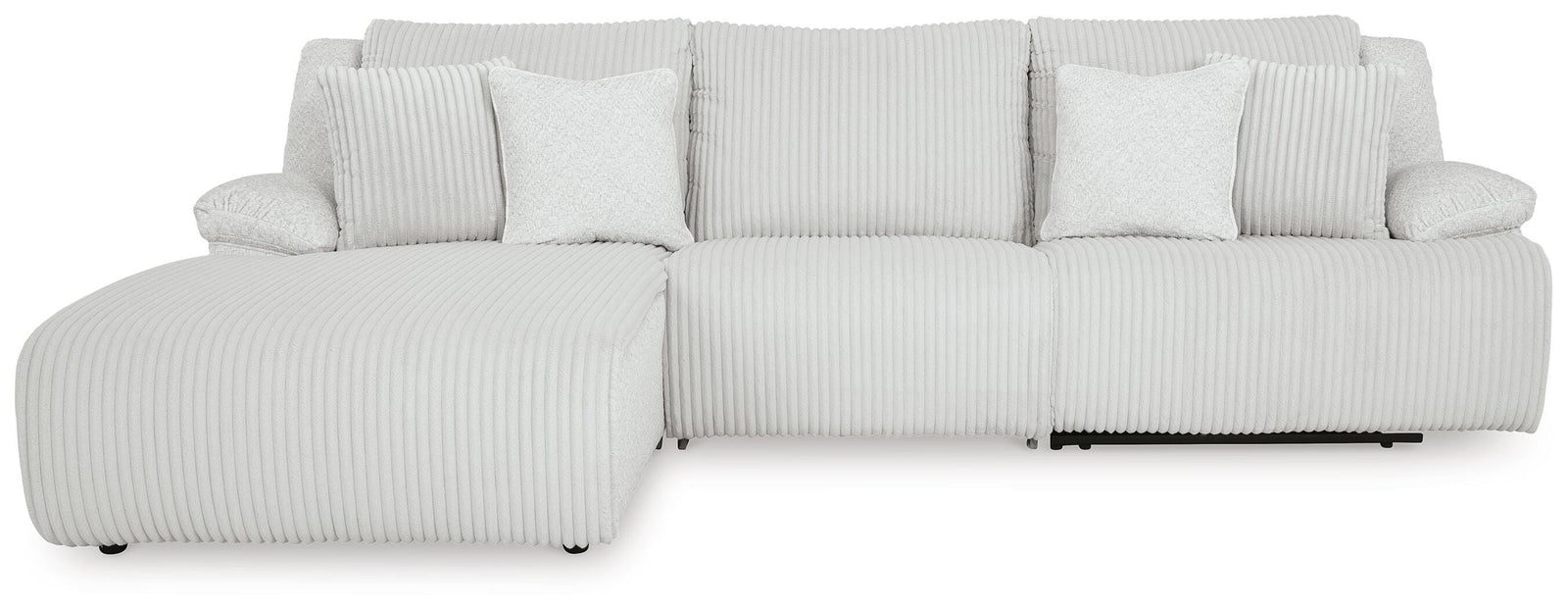 Top Tier 3-Piece Reclining Sectional Sofa Chaise (92706-SI) - Image 2