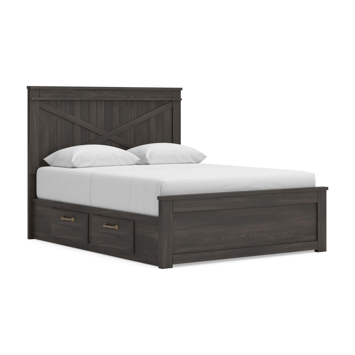 Vonitta Bay Queen Panel Bed with 2 Sided Storage (PCB2648-SI)