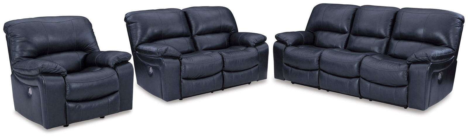 Leesworth Power Reclining Sofa, Loveseat and Recliner (U43809-SI)