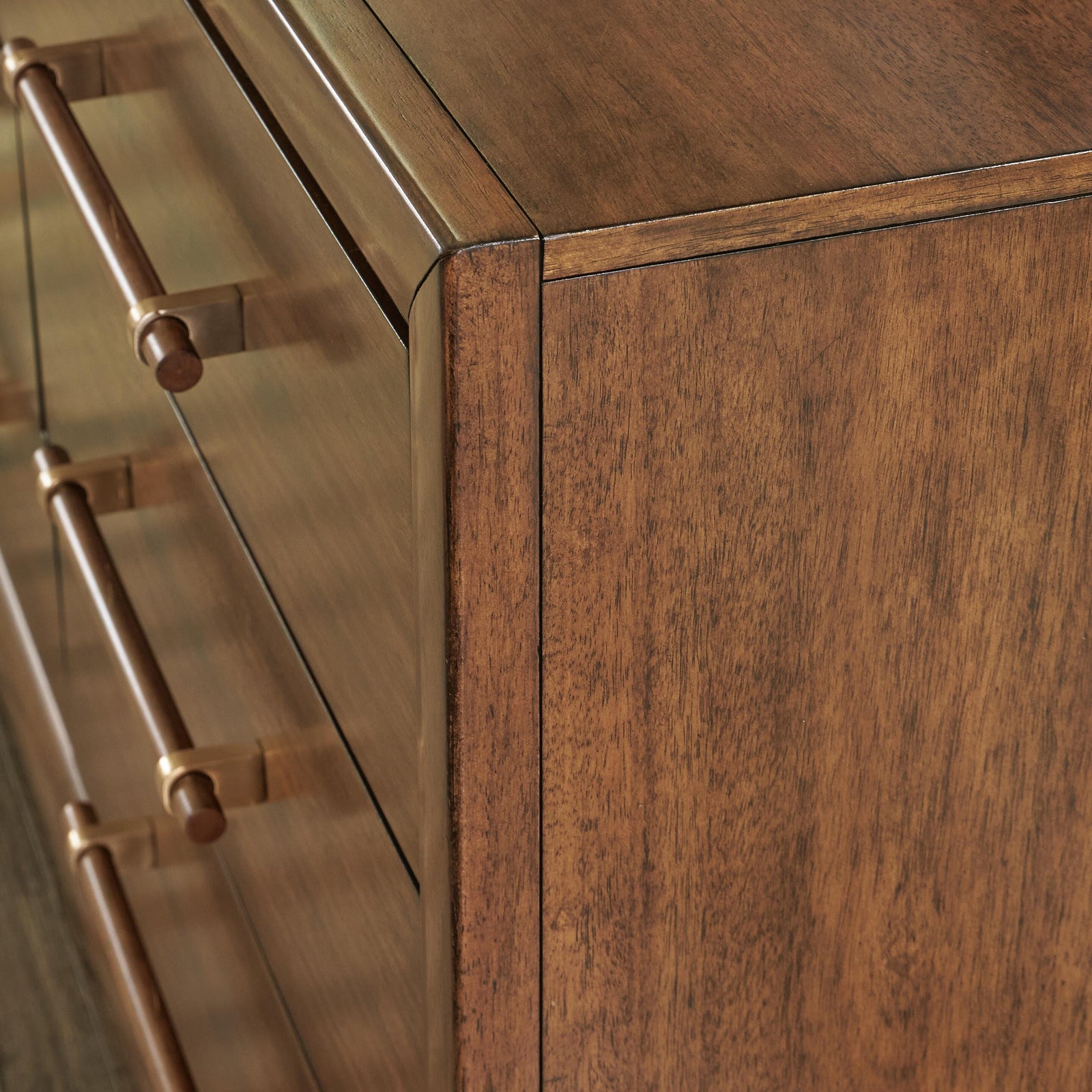 Lyncott Dresser and Mirror - Brown  (B615-SI) - Image 5
