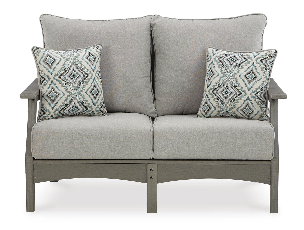 Visola Outdoor Loveseat, 2 Lounge Chairs and Coffee Table (P802-SI) - Image 5