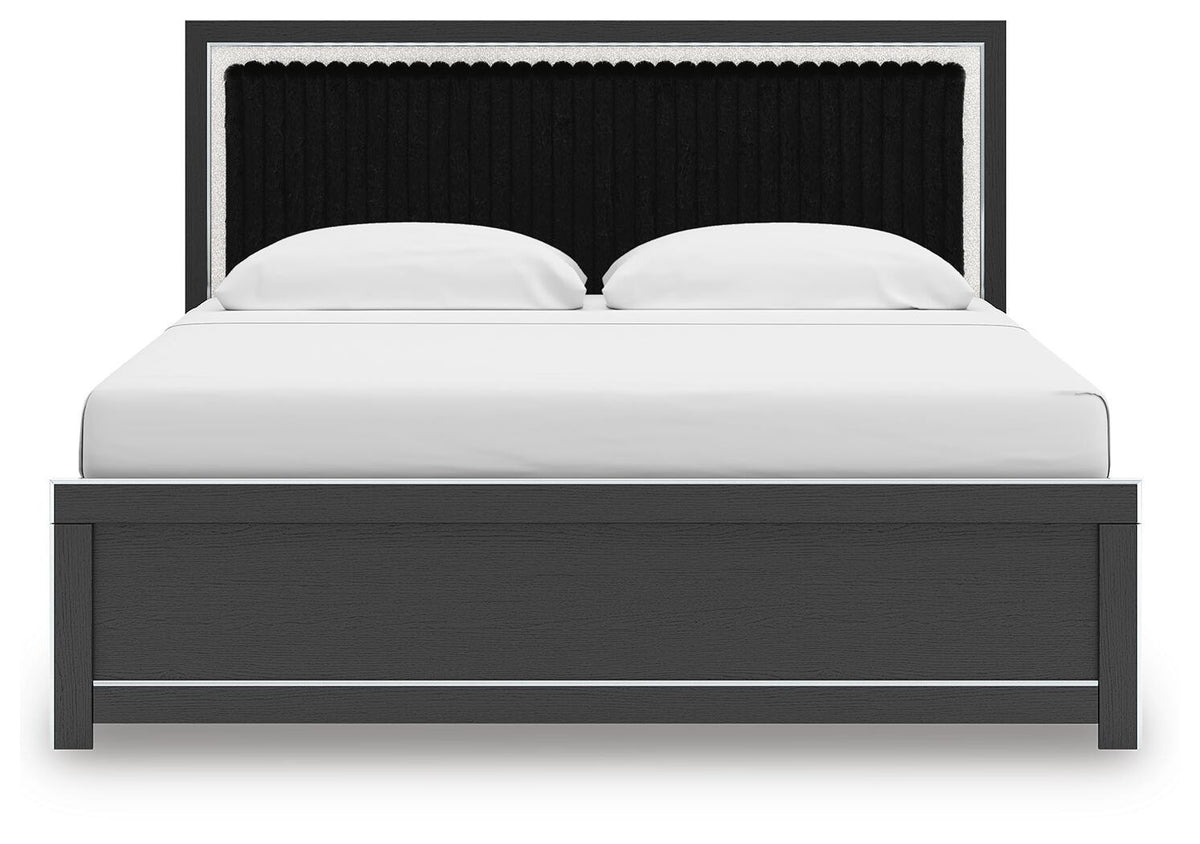 Zuraleus King Upholstered Panel Bed (PCB3380-SI) - Image 4