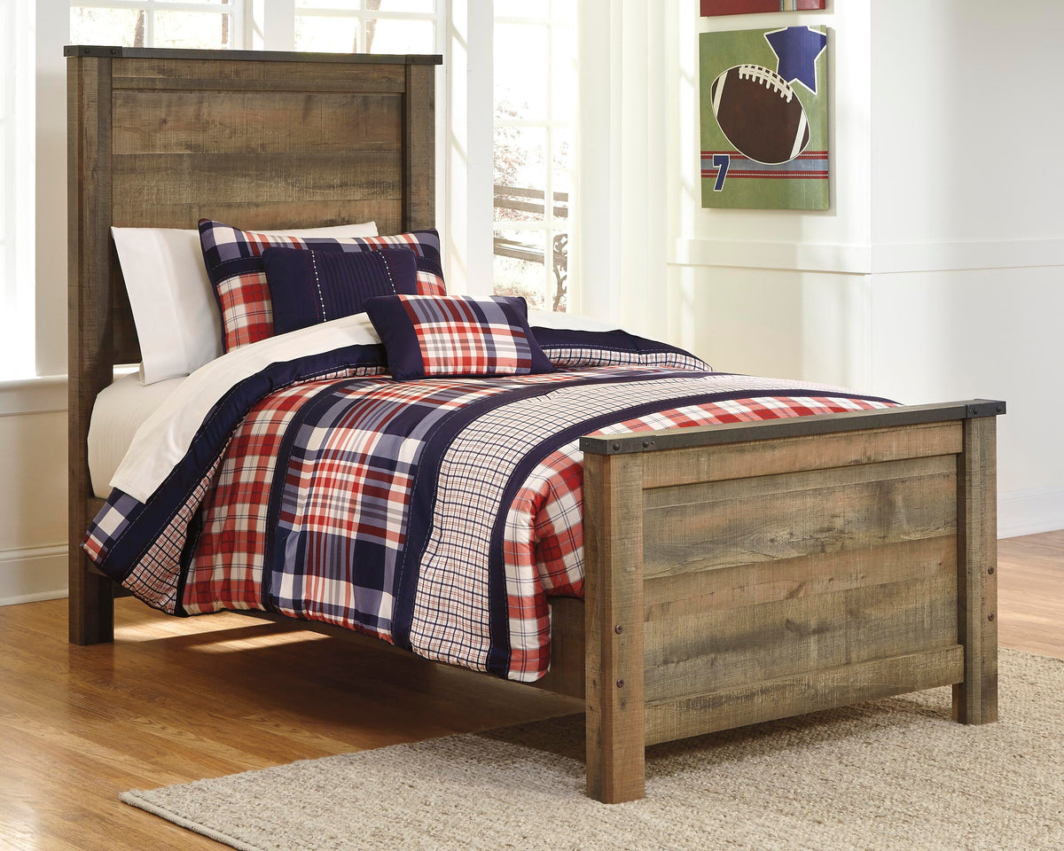 Trinell Panel Bed, Dresser and Mirror (B446-SI) - Image 4