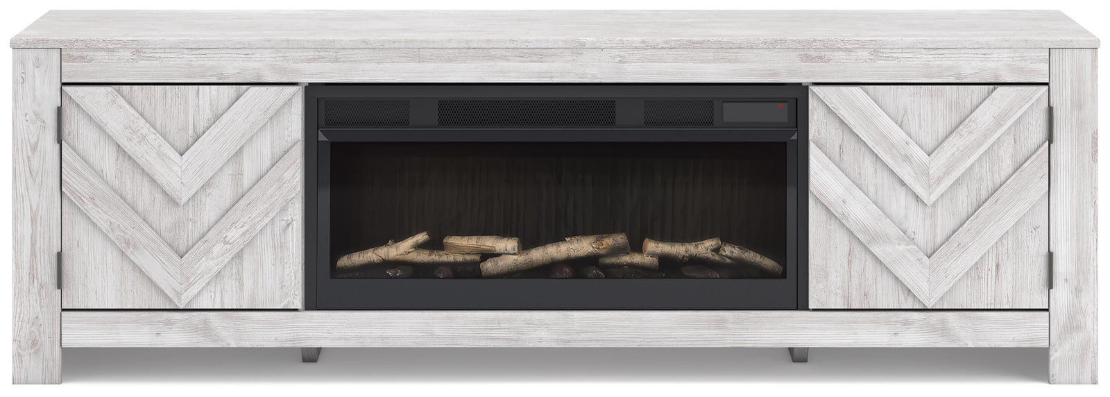 Cayboni 71 TV Stand with Electric Fireplace (W3788-SI) - Image 2