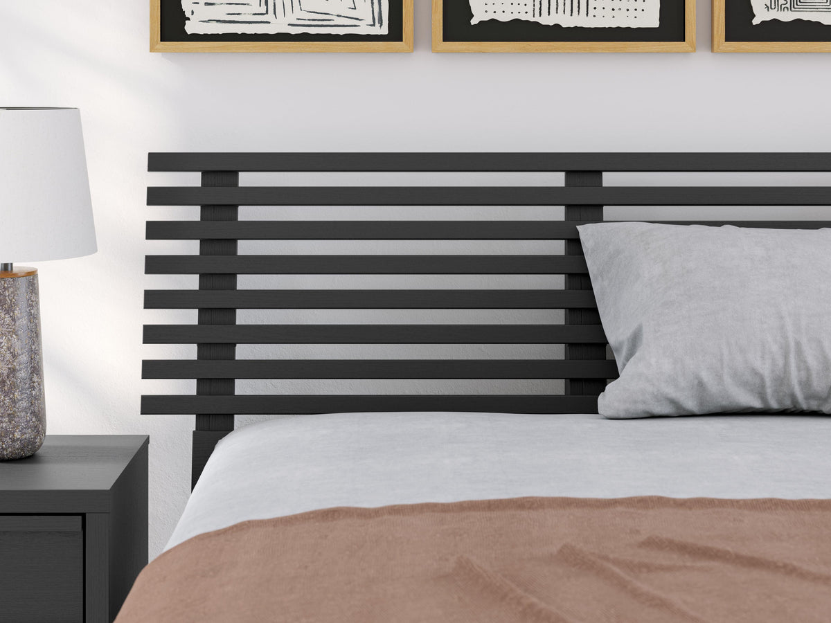 Danziar Slat Panel Bed (Youth) - Black  (B1013-SI) - Image 6