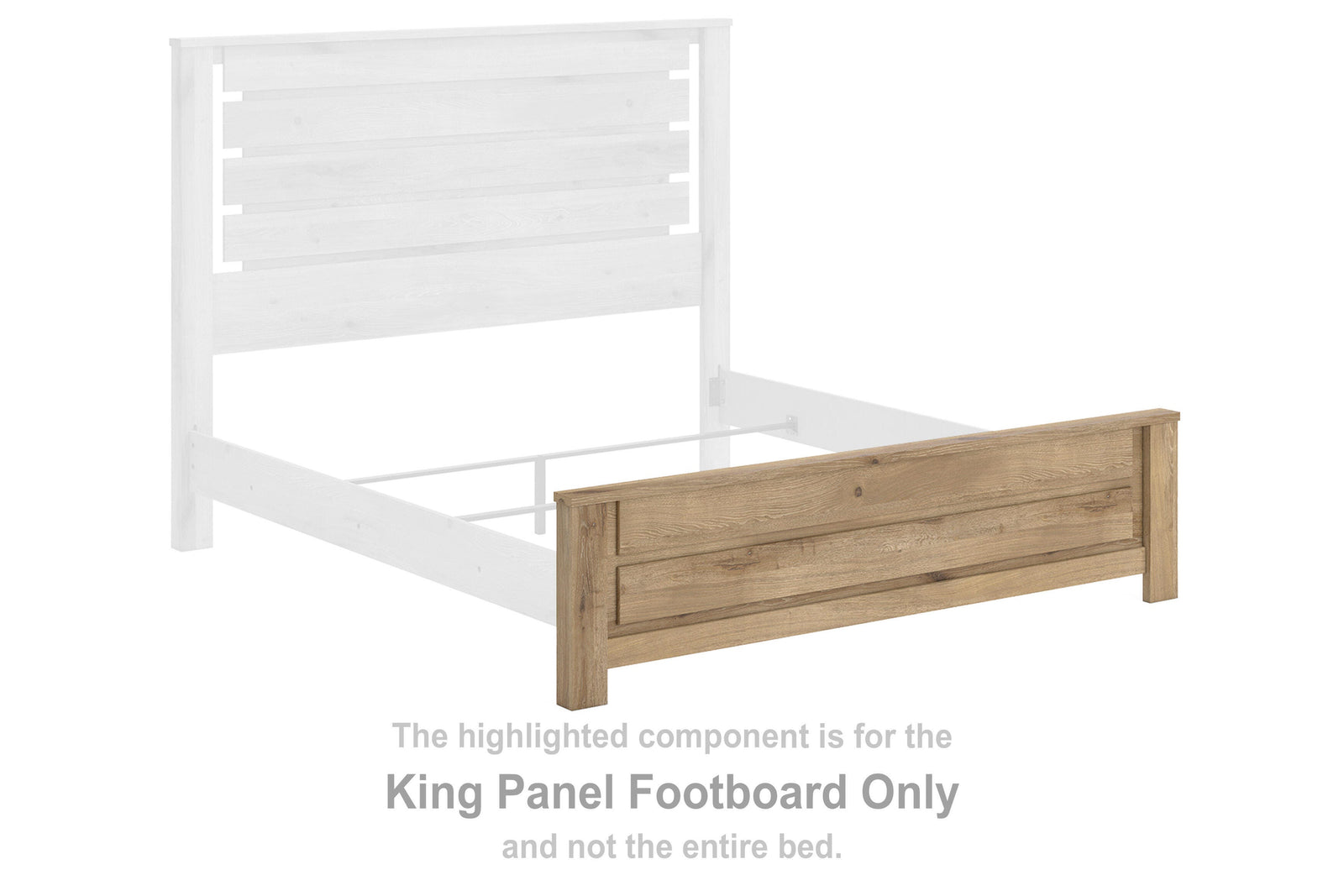Brozmont Panel Footboard - Tan  (B1045-SI) - Image 2