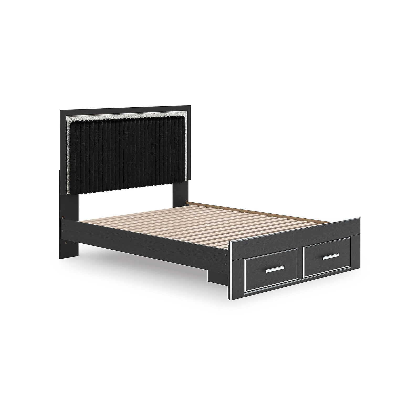 Zuraleus Queen Upholstered Panel Platform Storage Bed (PCB3380-SI) - Image 2