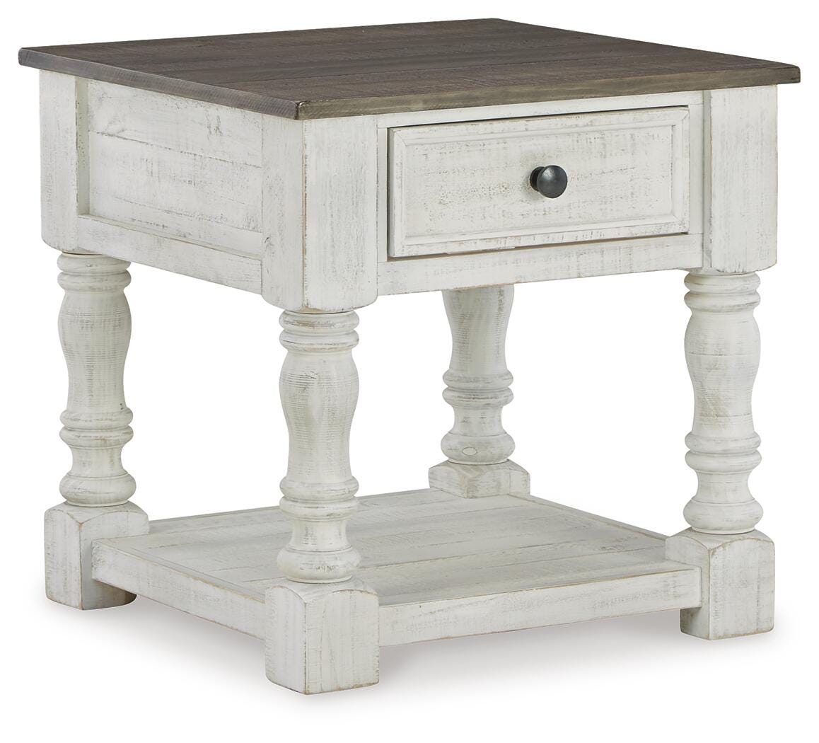 Havalance End Table - White/Gray  (T994-SI)