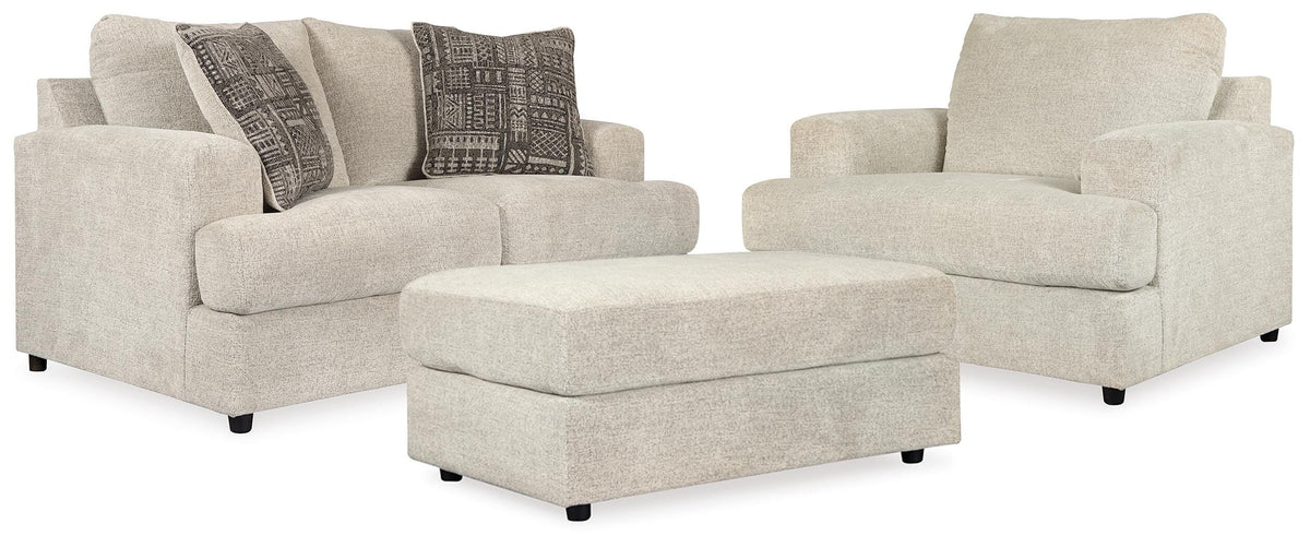 Soletren Loveseat, Oversized Chair and Ottoman (95104-SI)