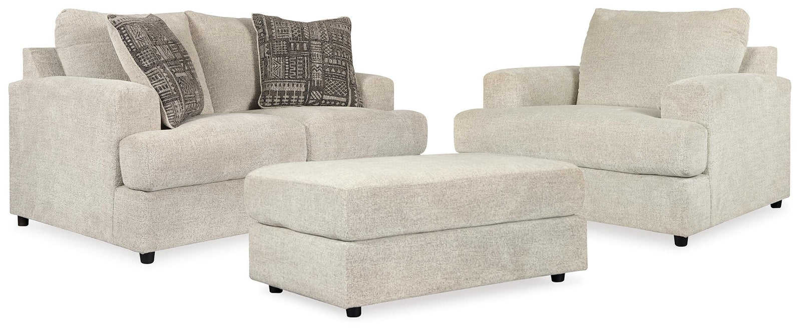 Soletren Loveseat, Oversized Chair and Ottoman (95104-SI)