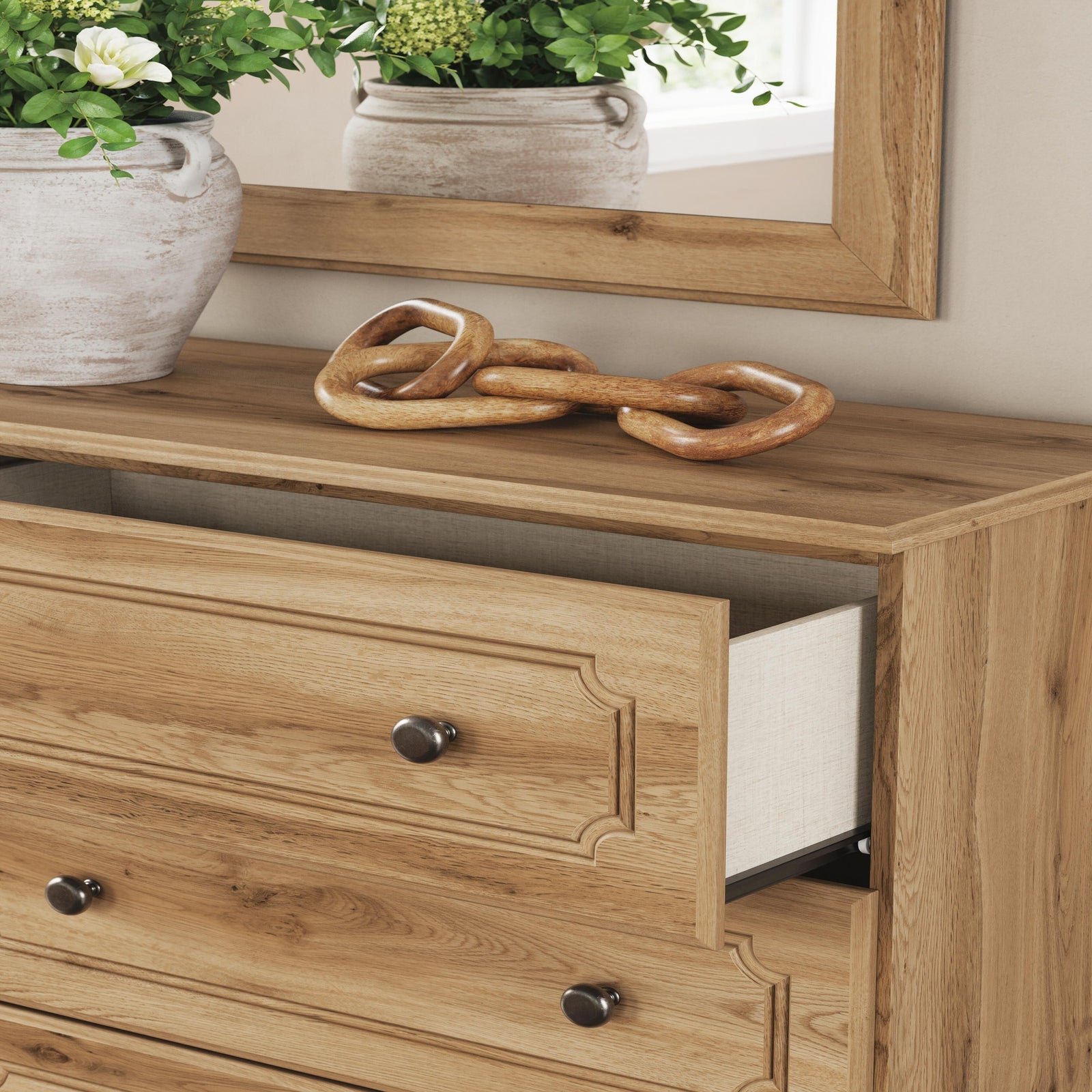 Aleaport Full Panel Bed, Dresser and Mirror (PCB1075-SI) - Image 18