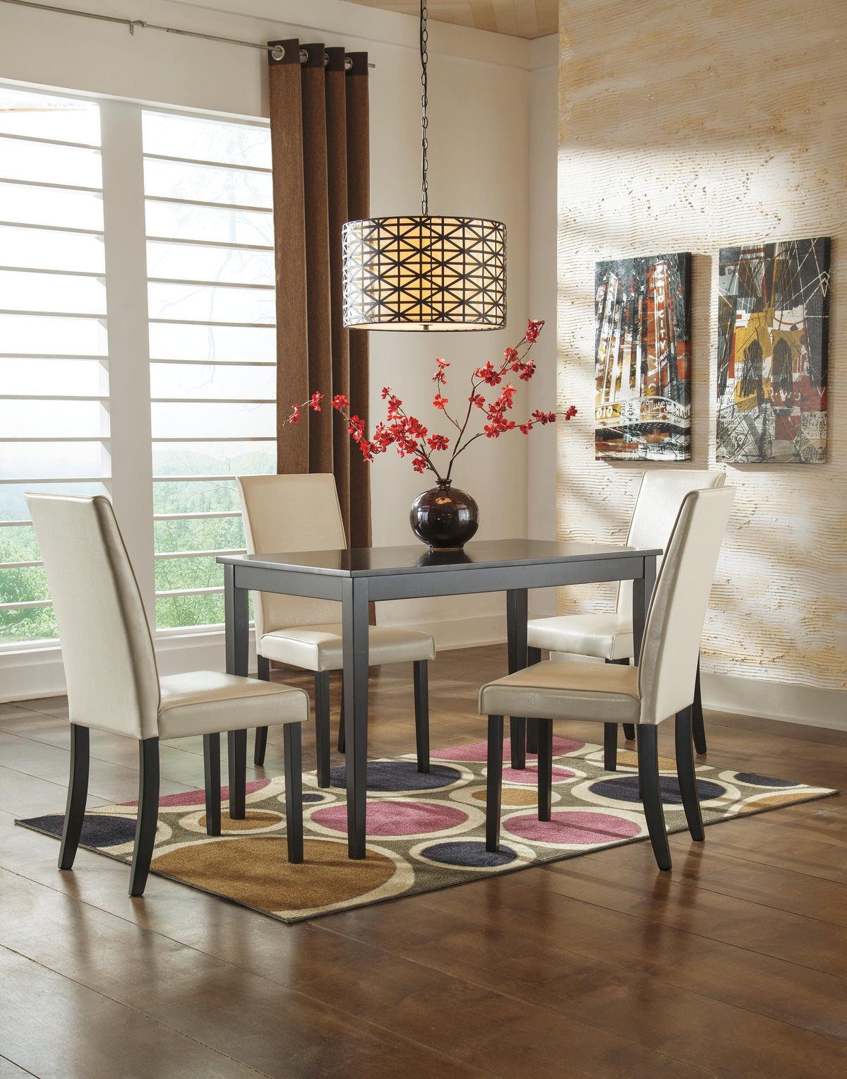 Kimonte Dining Table and 4 Chairs (D250-SI) - Image 2