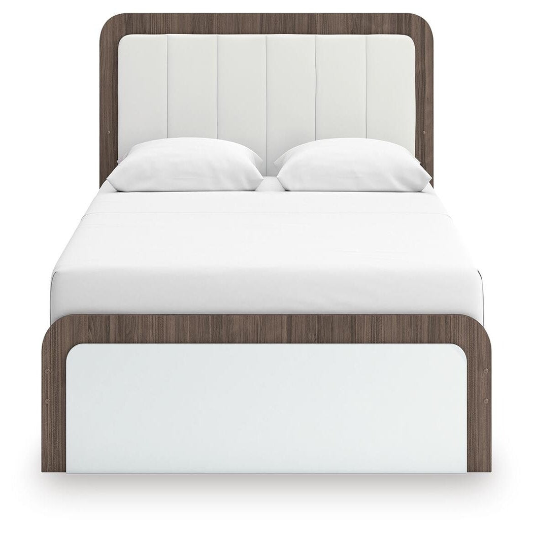 Kendanport Queen Upholstered Bed, Dresser and Nightstand (PCB1108-SI) - Image 10