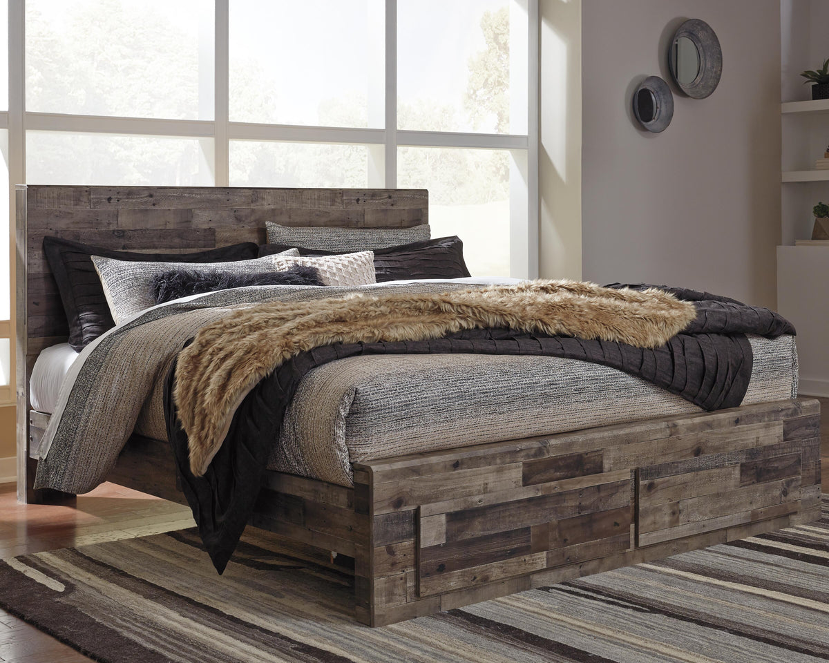 Derekson Storage Bed, Dresser, Mirror and 2 Nightstands - Multi Gray  (B200-SI) - Image 7