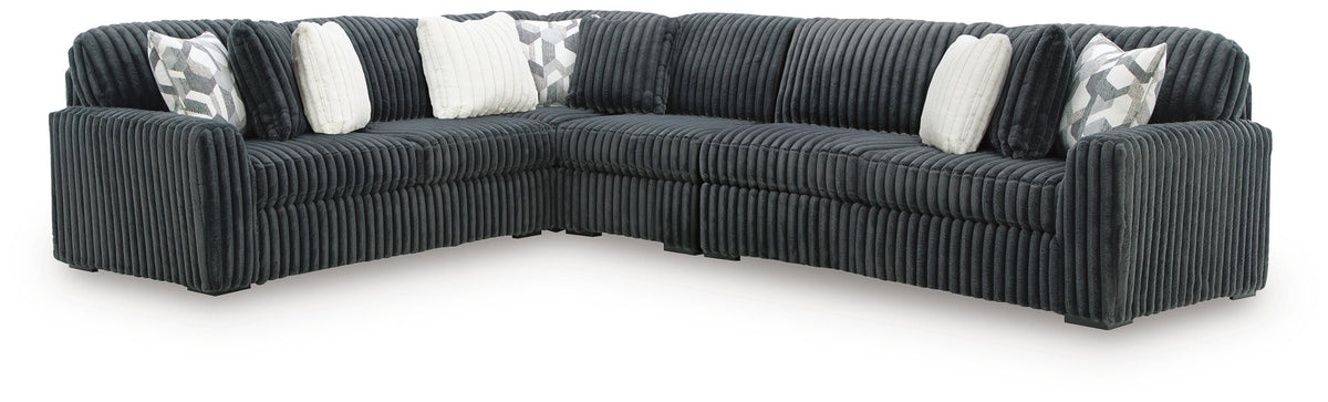 Midnight-Madness 4-Piece Sectional (98105-SI)
