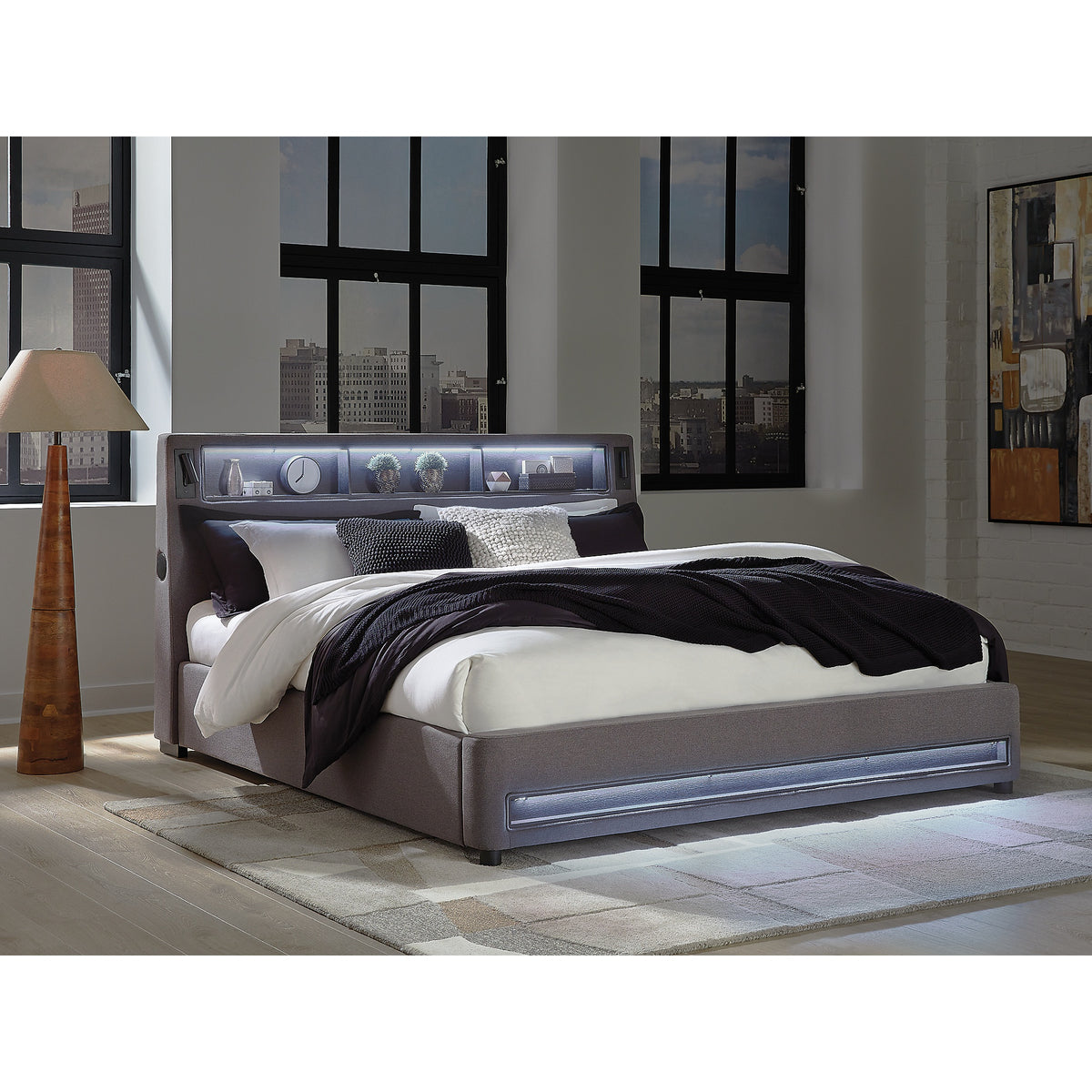 Verishaw California King Upholstered Bed (PCB2721-SI) - Image 11