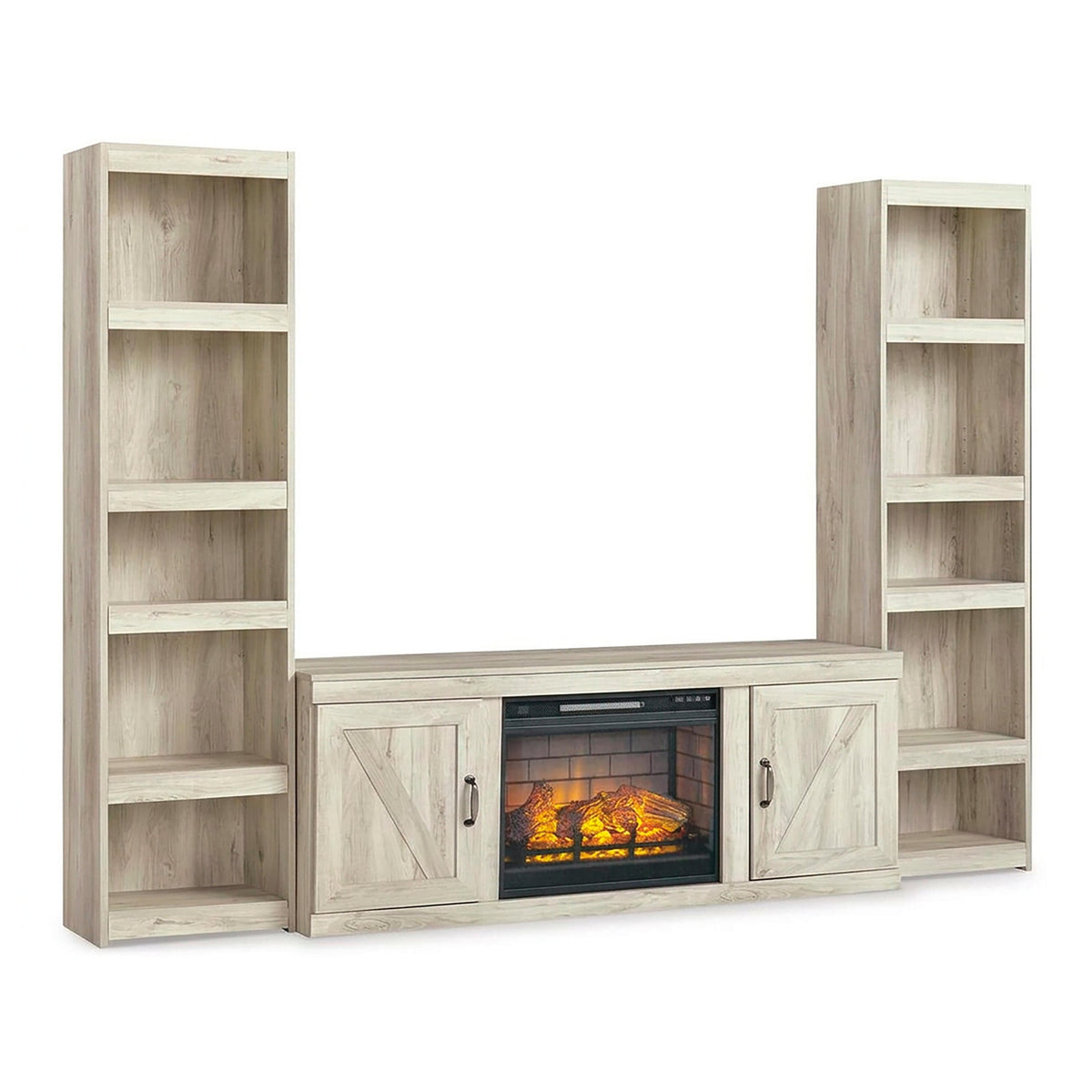 Bellaby 3-Piece Entertainment Center with Electric Fireplace (EW0331-SI) - Image 2