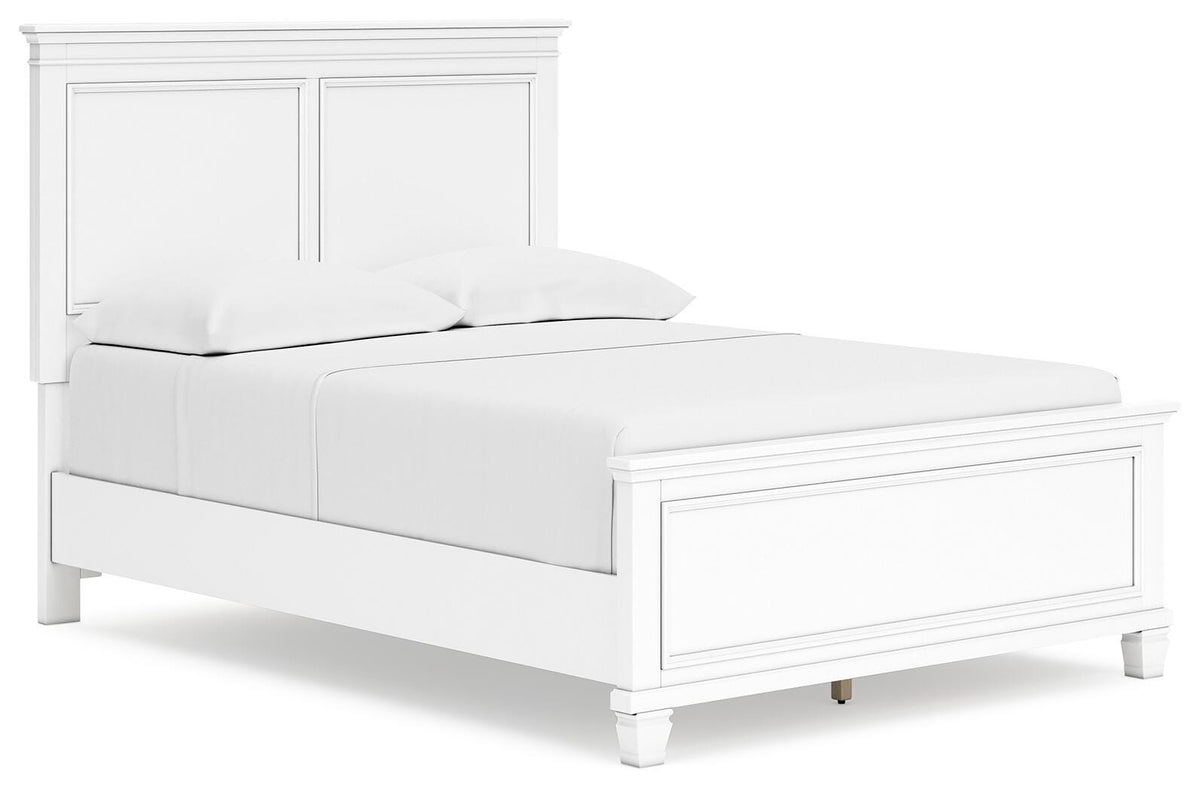 Fortman Panel Bed, Dresser and Mirror - White  (B680-SI) - Image 8