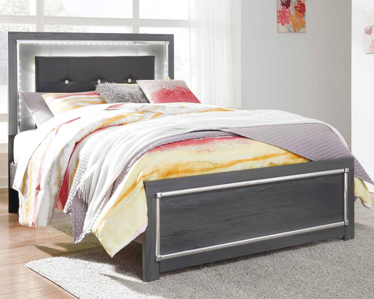 Lodanna Panel Bed, Dresser and Mirror - Gray  (B214-SI) - Image 5