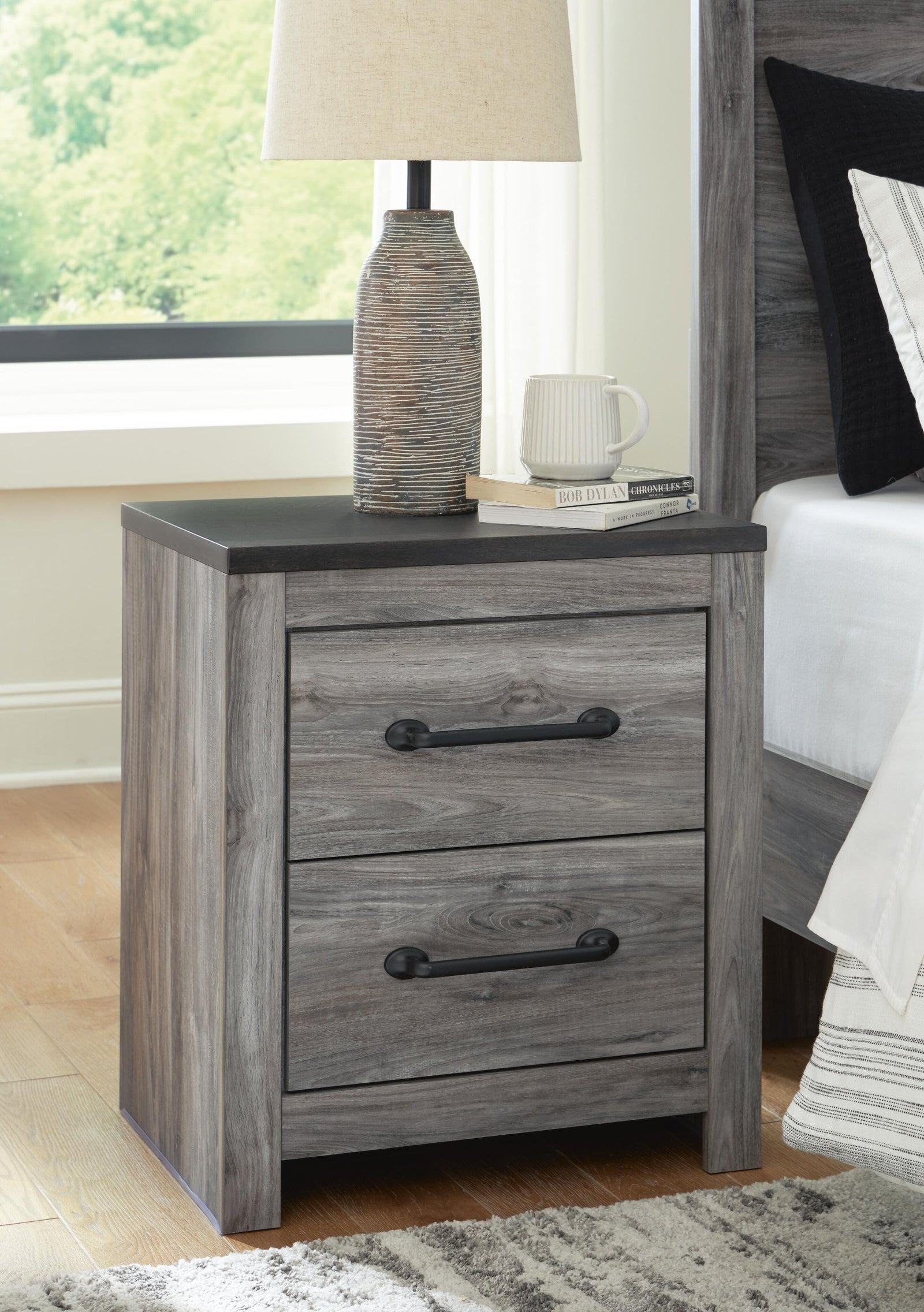 Bronyan Nightstand - Dark Gray  (B1290-SI) - Image 5