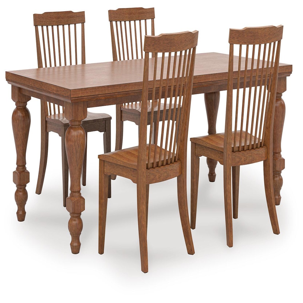 Greddinton Dining Table and 4 Chairs (PCD824-SI)