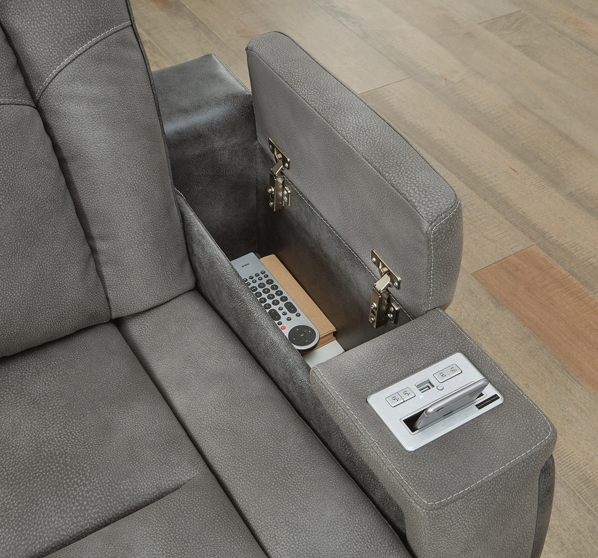 Next-Gen Durapella Power Reclining Sofa and Loveseat (22004-SI) - Image 6