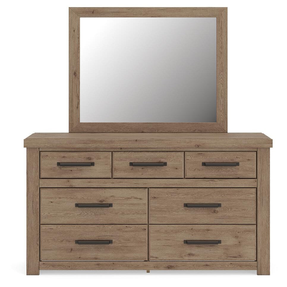 Oliandon Queen Panel Bed, Dresser and Mirror (PCB2844-SI) - Image 2