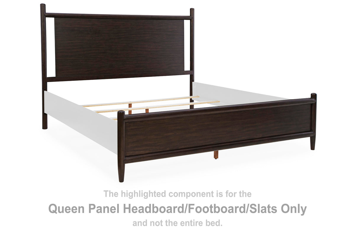 Dantenton Panel Headboard/Footboard/Slats - Merlot  (B611-SI) - Image 2