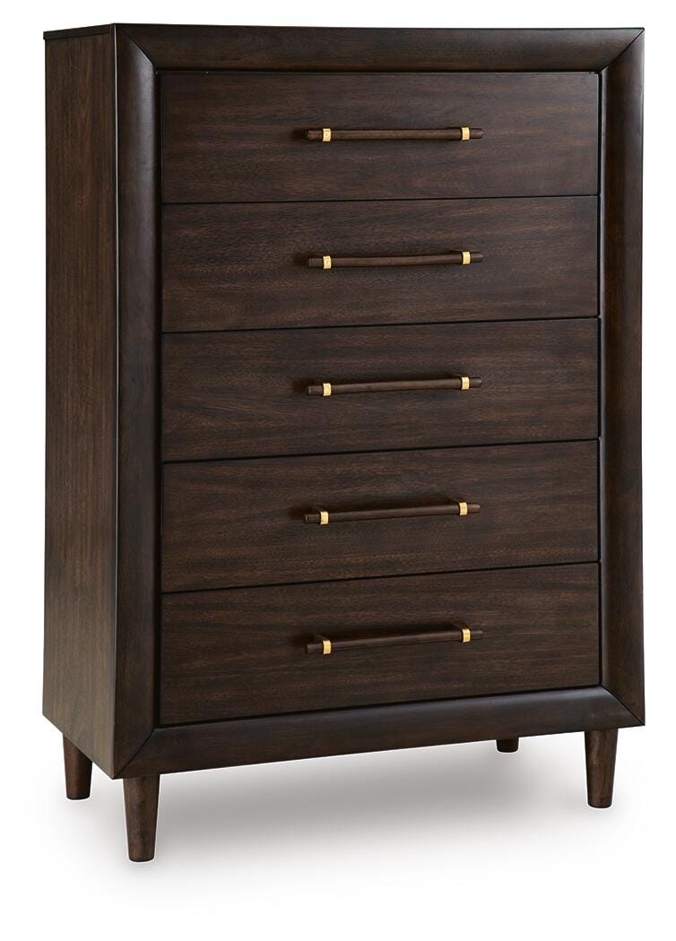 Dantenton Chest of Drawers - Merlot  (B611-SI) - Image 3