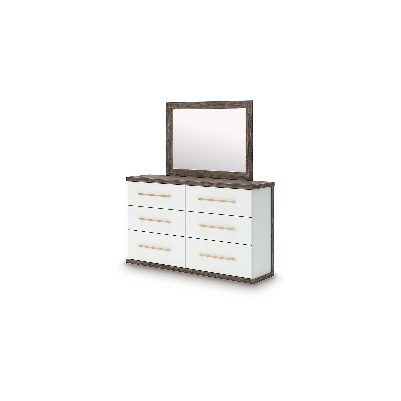 Kendanport Queen Upholstered Platform Bed, Dresser and Mirror (PCB1108-SI) - Image 8
