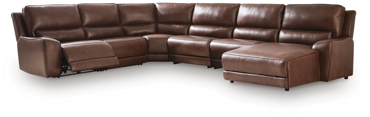 DeepWakes 6-Piece Reclining Sectional with Chaise (PCU62607-SI)