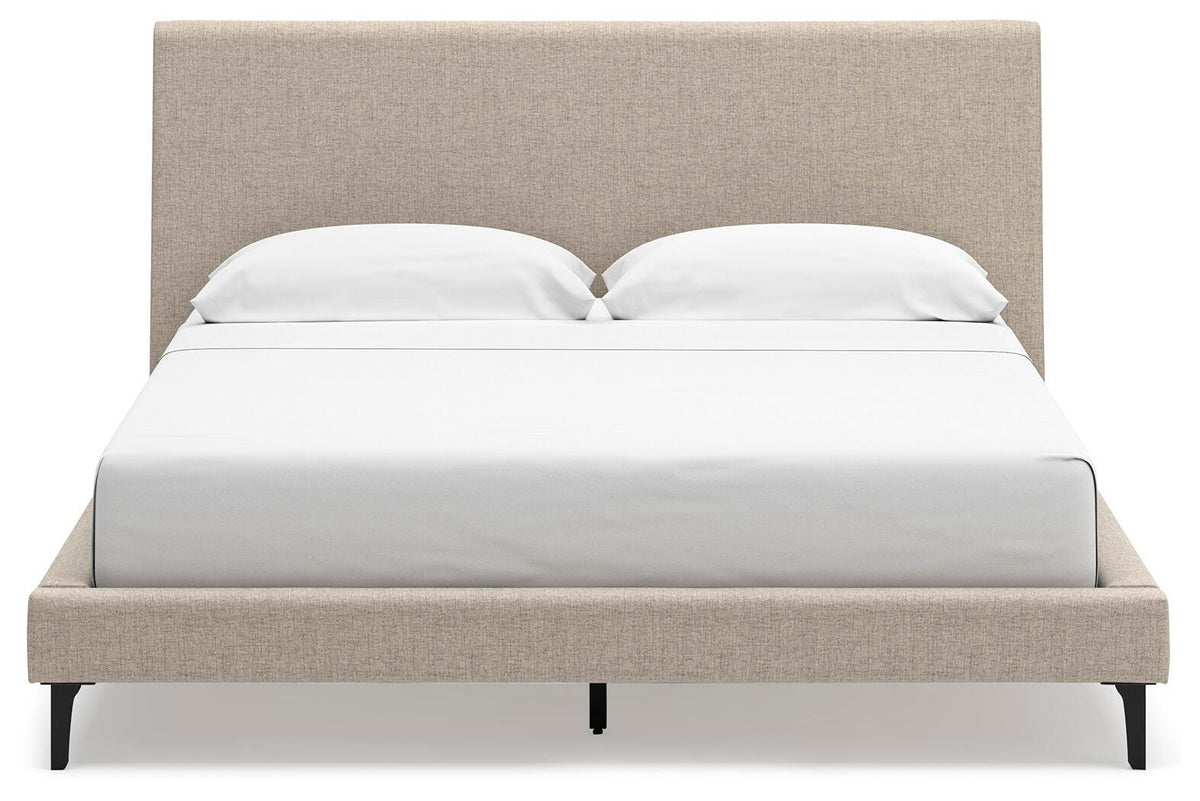 Cielden Upholstered Bed with Roll Slats - Soft Gray  (B1199-SI) - Image 4