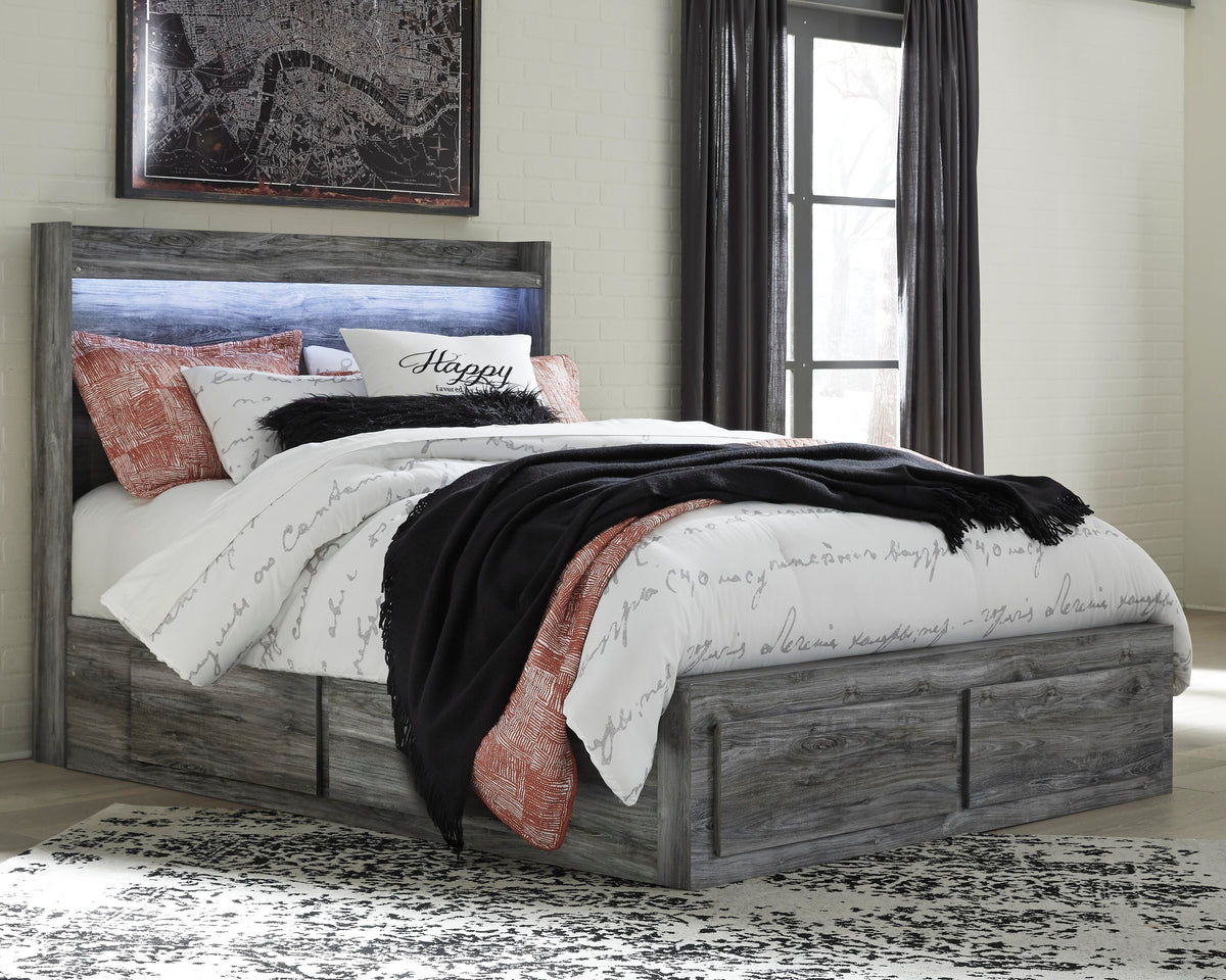 Baystorm Panel Bed with 2 Side Storage, Dresser, Mirror, and Nightstand - Gray  (B221-SI) - Image 10