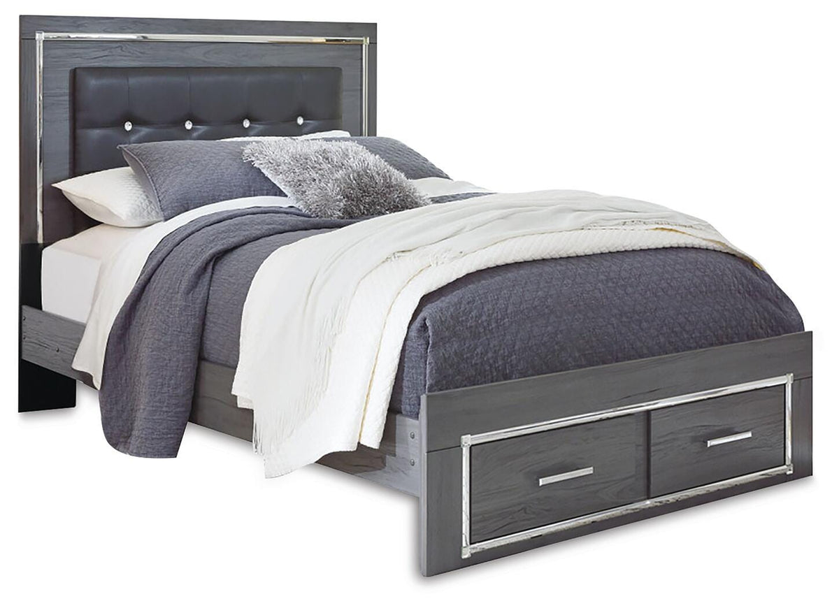 Lodanna Storage Bed, Dresser and Nightstand - Gray  (B214-SI) - Image 3