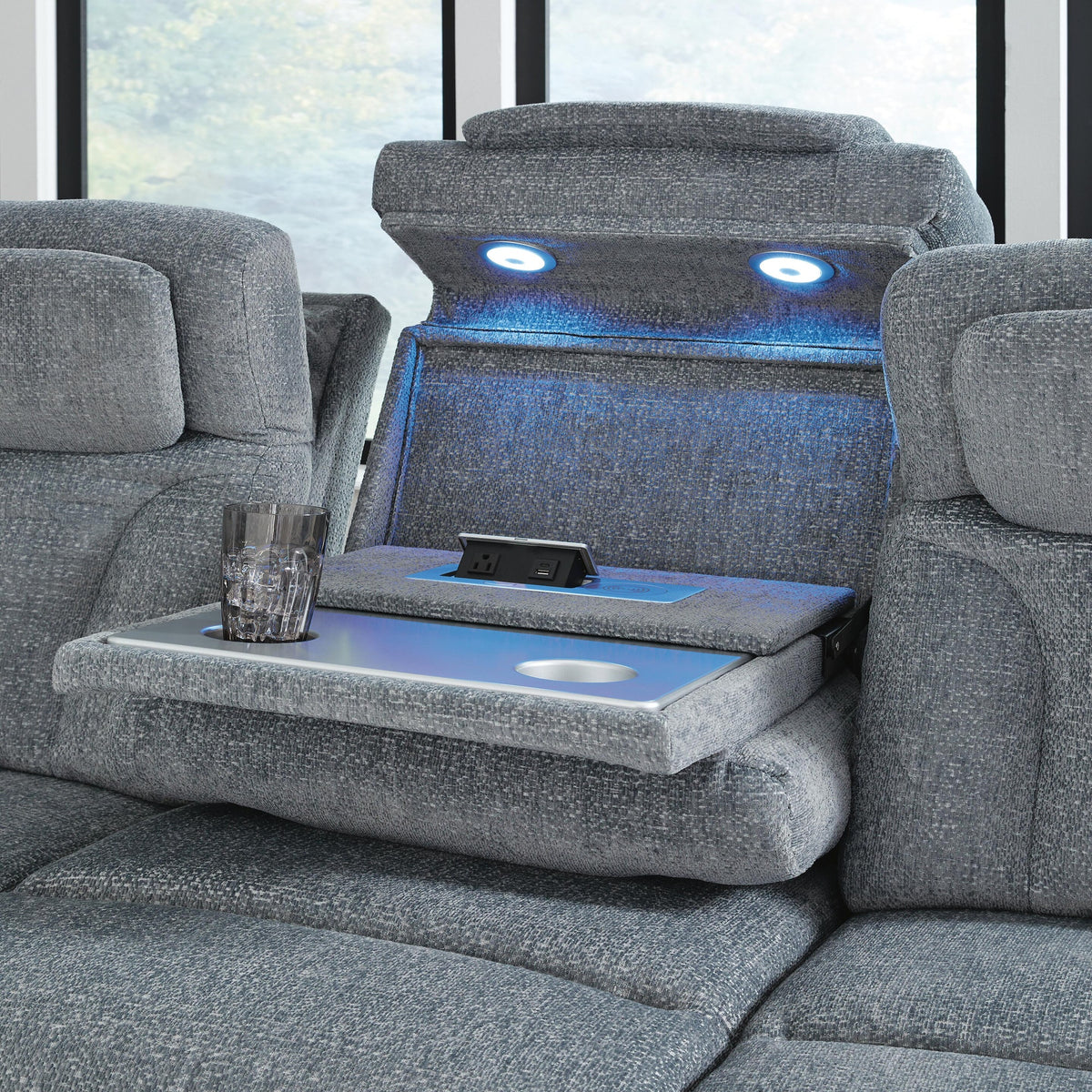 Studio Cave Power Reclining Loveseat with Console (PC49802-SI) - Image 29