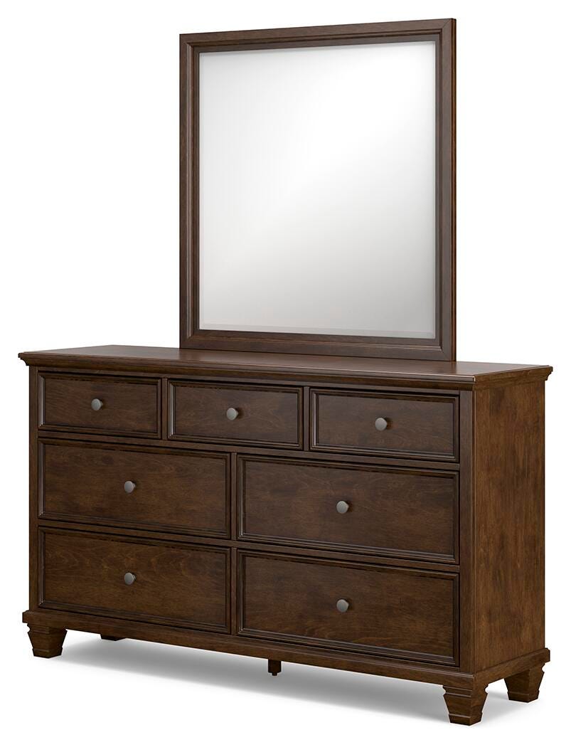 Danabrin Panel Bed, Dresser, Mirror and Nightstand - Brown  (B685-SI) - Image 8