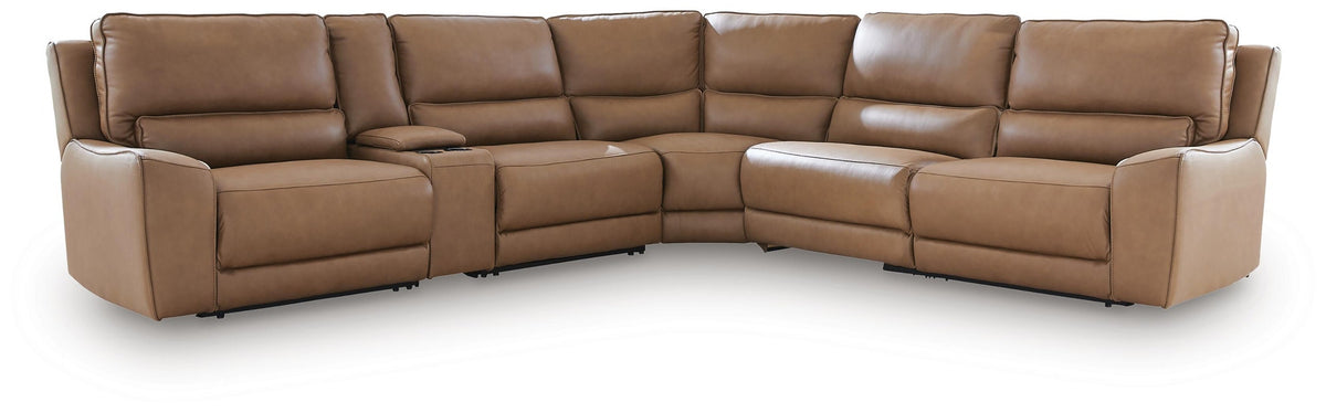 DeepWakes 6-Piece Reclining Sectional with Storage Console (PCU62606-SI)
