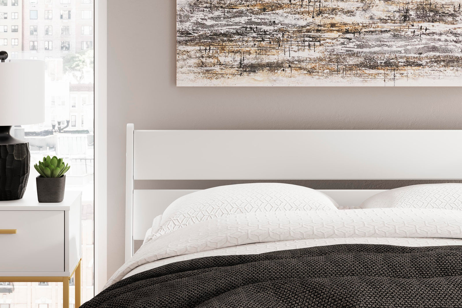 Socalle Panel Headboard - Two-tone  (EB1867-SI) - Image 3