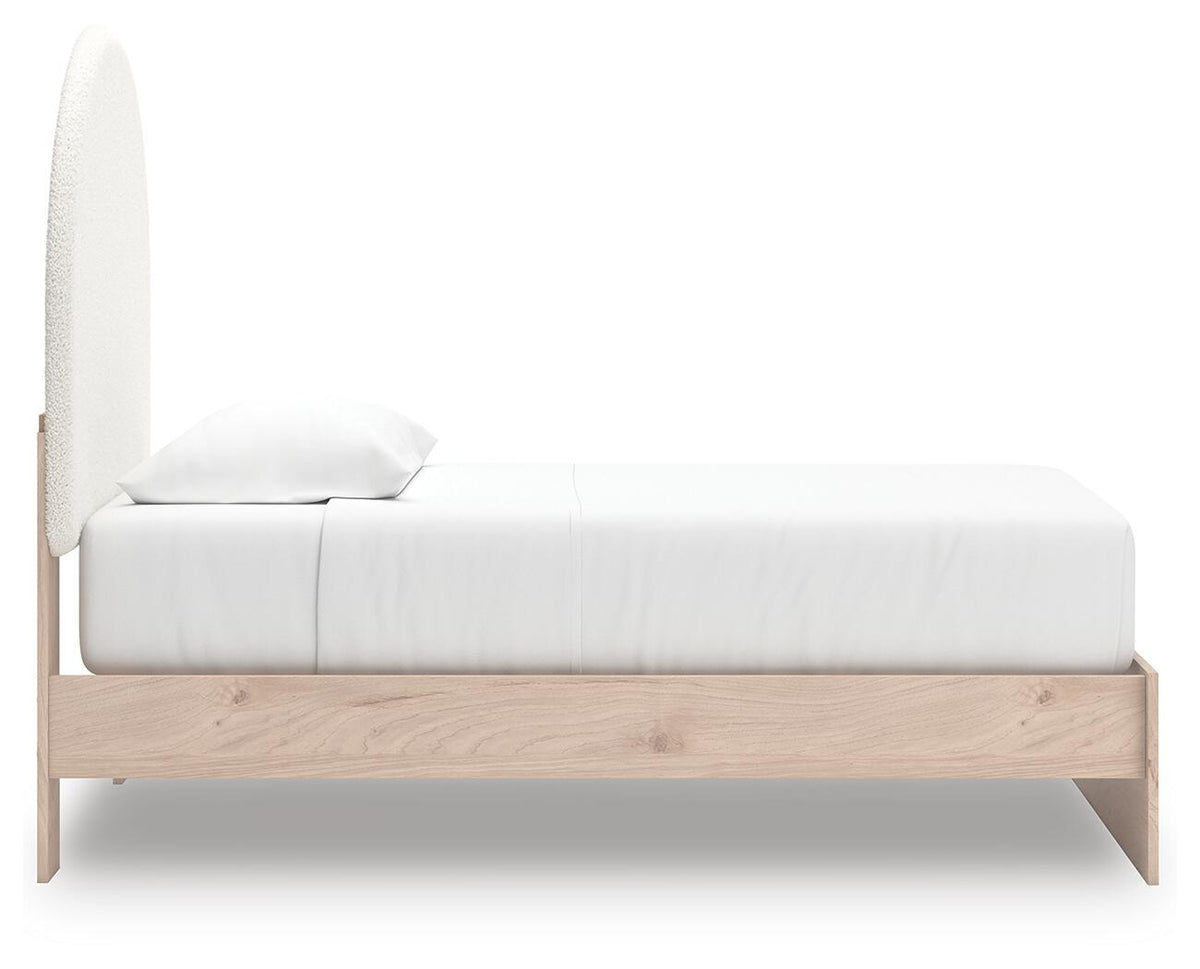 Arloster Twin Upholstered Panel Bed, Dresser and Mirror (PCB1566-SI) - Image 11