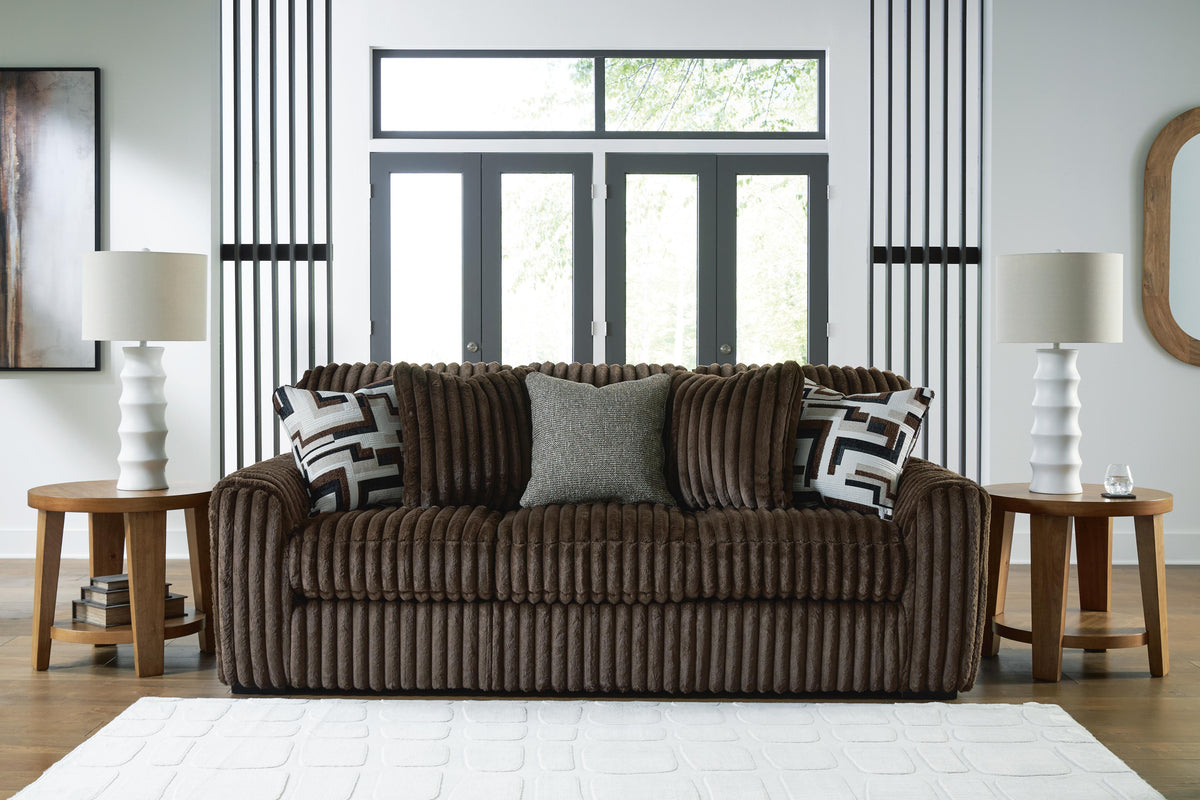 Midnight-Madness Sofa, Loveseat and Oversized Accent Ottoman (98104-SI) - Image 12