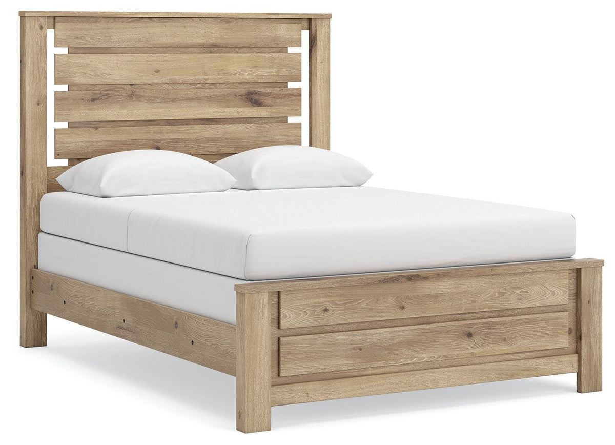 Brozmont Panel Bed, Dresser and Mirror (B1045-SI) - Image 11