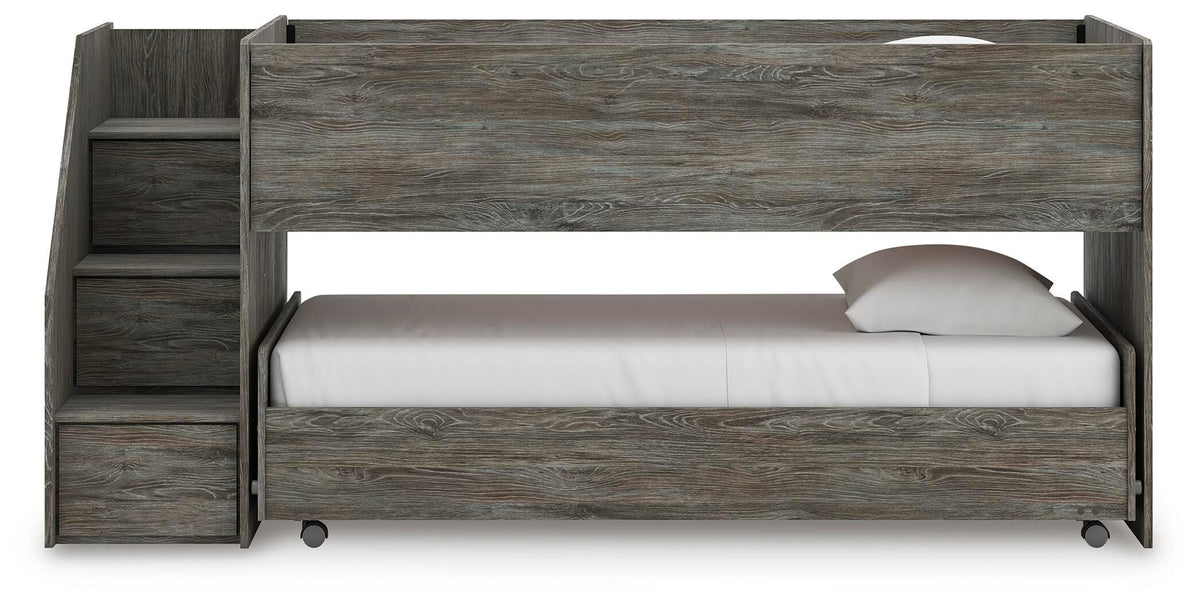 Frandern Twin over Twin Loft Bed (Youth) - Gray  (B4480-SI) - Image 6